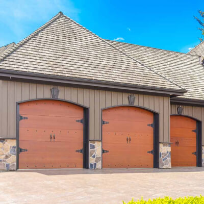 The first picture of the garage doors